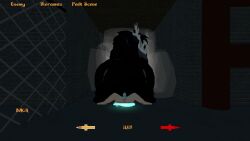 1boy 1girl animated bigger_female black_fur blue_cum cowgirl_position diorama game_over jiggle pixel_art post-nut_calamity sewer shoestrang size_difference sound straight tagme video video_games wendigo white_skin