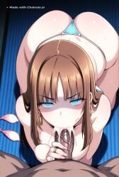 1_girl 1girl 4k 8k absurd_res african_male aged_down ai_assisted ai_generated all_the_way_to_the_base angry anime_screencap annoyed beautiful beautiful_eyes beautiful_face big_ass black_choker blacked blue_eyes brat bratty breath brown_hair bubble_butt choker cleavage cum_dump cum_dumpster cum_filled cum_in_mouth cum_overflow cum_splatter cum_string curvy dark deepthroat detailed_background detailed_eyes detailed_face dim_lighting disgusted excessive_cum excessive_saliva fellatio fingernails forced_oral glaring glossy_lips glowing_eyes gushing_cum half_lidded_eyes head_tilt heavy_breathing high_quality highly_detailed highres long_hair mature_female