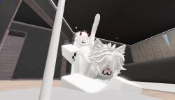 :3 ass bent_over blush furry furry_only hands_on_floor horns roblox robloxian tail