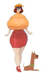 gigantic_breasts glasses huge_breasts velma_dinkley whiteflagman