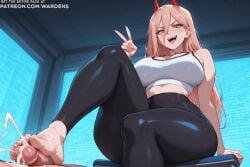 1girl 1girls ai_generated big_breasts blonde blonde-haired_female blonde_female blonde_hair blonde_hair_female boobs breasts chainsaw_man female female_focus girl large_breasts light-skinned_female light_skin lips makeup power_(chainsaw_man) stable_diffusion tagme tits uncensored wardens watermark yellow_eyes