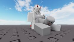 2boys 3d 3d_(artwork) :3 ass_grab bending_over blush canine_genitalia drooling dummy_(roblox) eyes_closed femboy furry furry_male gay gay_anal gay_penetration gay_sex horns looking_pleasured paws penetration request requested roblox robloxian white_fur