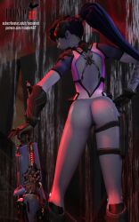 10:16 1girls 3d 3d_(artwork) ass black_gloves female female_focus gloves gun legs long_hair long_legs looking_away no_pants overwatch partially_clothed patreon patreon_username ponytail pussy rain red_light roosterart sniper sniper_rifle solo solo_female solo_focus standing subscribestar subscribestar_username torn_clothes vagina video_game video_game_character video_game_franchise widowmaker