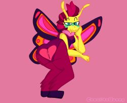 anthro ass bad_anatomy blush bug butterfly canelitabunny emmy_fairfax human_resources_(netflix) lovebug_(species) netflix