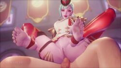 3d anal anal_penetration anal_sex animated barefoot claws clothed clothed_female coombot_(artist) evelynn feet female_humiliation foot_fetish glorious_crimson_evelynn golden_claws green_hair hat holding_butt jiggle league_of_legends league_of_legends:_wild_rift legs legs_up lipstick looking_at_viewer no_sound purple_skin pussy red_eyes red_legwear red_thighhighs sex soles stirrup_legwear thighhighs toeless_legwear toes video watermark