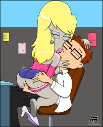 alien alien_humanoid ambiguous_gender american_dad anus ass blonde_hair brown_hair cuntboy duo eyewear glasses hair hi_res human humanoid intersex intersex/male kissing laura_vanderbooben male mammal roger_smith roswell_grey steve_smith tropico_boy vaginal_penetration