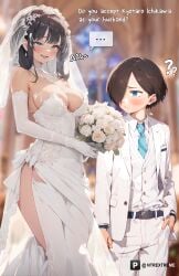 ahe_gao ai_generated boku_no_kokoro_no_yabai_yatsu bridal_gauntlets bride cheating cheating_girlfriend cheating_on_wedding_day cuckold english_text ichikawa_kyoutarou netorare ntr ntrextreme wedding_dress wedding_gloves wedding_veil yamada_anna