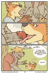 age_difference anthro artdecade blush canine comic english_text farm field fox fur furry furry_only gay hat male male/male male_only no_humans oral penis pipe romantic rural southern tongue tree wolf wood yaoi