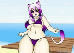 domestic_cat felid feline felis female haydendjredskin hi_res humanoid mammal solo thick_thighs