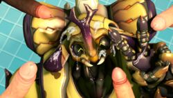 2017 3d blizzard_entertainment bukkake cum erection gondwanagod group group_sex horn human living_machine machine mammal megasoma_orisa omnic orisa overwatch penis robot sex simple_background source_filmmaker taur technophilia video_games