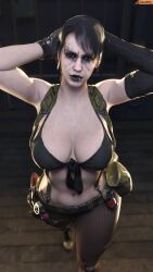 1girls 3d athletic athletic_female big_breasts black_lipstick breasts brown_hair bust busty chest curvaceous curvy curvy_female curvy_figure digital_media_(artwork) female female_focus fit fit_female goth goth_girl hips hourglass_figure huge_breasts human kojima_productions konami large_breasts legs light-skinned_female light_skin mature mature_female metal_gear metal_gear_solid metal_gear_solid_v quiet_(metal_gear) slim_waist smitty34 thick thick_ass thick_hips thick_legs thick_thighs thighs top_heavy voluptuous voluptuous_female waist wide_hips