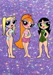 artstyle_imitation blossom_(powerpuff_girls) bubbles_(powerpuff_girls) buttercup_(powerpuff_girls) powerpuff_girls swimsuit