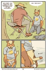 age_difference anthro artdecade balls blush bulge canine comic english_text farm field fox fur furry furry_only gay hat male male/male male_only no_humans penis romantic rural southern tree underwear undressing white_underwear wolf wood yaoi