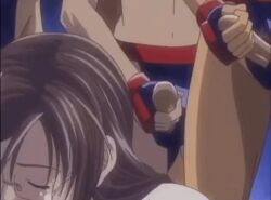 bare_shoulders discipline:record_of_a_crusade gangbang glasses hairclips kaneda_maiko long_brown_hair masturbation moaning moaning_in_pleasure nude penis