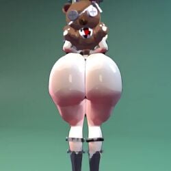 1girls animated ass back_view bottomless bubble_butt corin_wickes female female_only green_hair jiggle_physics maid_headdress no_sound notsawl shiny_skin shorter_than_10_seconds shorter_than_30_seconds solo tagme thick_ass thick_thighs twintails video zenless_zone_zero