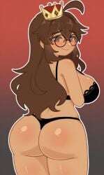 1girls ai_generated ass ass_focus big_ass big_breasts big_butt blush booty bra breasts butt_focus fat_ass fat_butt gacha gacha_club gacha_heat gacha_life gacha_life_2 gacha_preset honeybunn14 queen queen_charisma showing_ass showing_butt showing_off thong thong_bikini