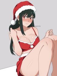1girls adoptive_mother adult adult_female anime_milf bare_arms bare_calves bare_chest bare_hands bare_knees bare_legs bare_shoulders bare_skin bare_thighs black_hair black_hair_female blush blush_face blushing_at_viewer blushing_female blushing_lines breasts busty_milf calves christmas christmas_clothing christmas_hat christmas_headwear christmas_outfit cleavage collarbone curvy_milf digital digital_art digital_drawing digital_drawing_(artwork) digital_media digital_media_(artwork) earrings elbows embarrassed embarrassed_expression embarrassed_female exposed_arms exposed_chest exposed_legs exposed_shoulders exposed_skin exposed_thighs female female_focus female_only fingers flustered flustered_female full_body hair_between_eyes high_resolution highres hot_milf knees lean_figure legs long_hair looking_at_viewer mature mature_female medium_breasts midriff milf mother narrow_waist red_eyes red_eyes_female sephtis shiny_breasts shiny_hair shiny_legs shiny_nipples shiny_shoulders shiny_skin shiny_thighs short_hair shoulders sidelocks simple_background sitting slender_body slender_waist slim_waist solo spy_x_family thick_thighs thighs yor_briar yor_forger young_milf young_woman_and_milf