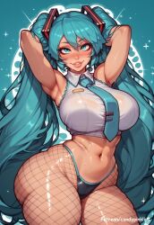 hatsune miku from vocaloid by candypinklips