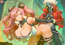 1boy 1girls ai_generated alley ass bent_over billy_kid_(zenless_zone_zero) blush breasts doggy_style female grabbing_wrists green_eyes hoyoverse large_breasts looking_back lucakp male mihoyo mostly_clothed nicole_demara partially_clothed patreon patreon_link patreon_logo patreon_url patreon_username pink_hair pleasure_face pleasured pleasured_female robot sex sex_from_behind tagme thick_thighs thighs vaginal_penetration vaginal_sex white_hair zenless_zone_zero
