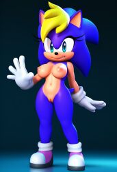 3d 3d_(artwork) ai ai_art ai_generated bernadette_hedgehog novelai sonic_(series) sonic_the_hedgehog_(series)