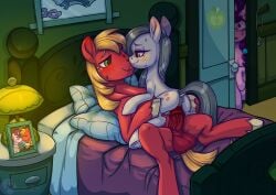 absurd_res bedroom bedroom_sex big_mac blush cheat crotchboobs equid equine eye_contact female feral freckled_face freckles friendship_is_magic hasbro hi_res horse looking_at_another male mammal mane marble_pie moonseeker my_little_pony photo pony sugar_belle_(mlp) teats