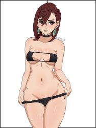 1girls almost_naked almost_nude ayase_momo bare_arms bare_belly bare_chest bare_hands bare_hips bare_legs bare_midriff bare_navel bare_shoulders bare_skin bare_thighs belly belly_button bikini bikini_aside bikini_bottom bikini_bottom_aside bikini_bottom_down bikini_down bikini_only bikini_top black_bikini black_bikini_bottom black_bikini_top black_choker black_swimsuit black_swimwear breasts breasts_apart brown_eyebrows brown_eyes brown_eyes_female brown_hair brown_hair_female choker collarbone curvaceous curvaceous_body curvaceous_female curvaceous_figure curvaceous_hips curvaceous_teen curvaceous_thighs curvy curvy_body curvy_female curvy_figure curvy_hips curvy_teen curvy_thighs dandadan digital digital_art digital_drawing digital_drawing_(artwork) digital_media digital_media_(artwork) ear_piercing earrings exposed_arms exposed_belly exposed_chest exposed_hips exposed_legs exposed_midriff exposed_navel exposed_shoulders exposed_skin exposed_thighs female female_focus female_only fingers groin hair_between_eyes high_resolution highres hourglass_figure inframammary_fold inguinal_crease inguinal_ligament lean_figure lips long_hair looking_at_viewer medium_breasts midriff mostly_nude naked naked_female naked_woman narrow_waist navel nearly_nude nude nude_female nudity pierced_ear practically_nude sephtis shiny_breasts shiny_legs shiny_shoulders shiny_skin shiny_thighs shoulders simple_background slender_body slender_waist slim_waist solo standing swimsuit swimwear thick_thighs thigh_gap thighs upper_body white_background wide_hips