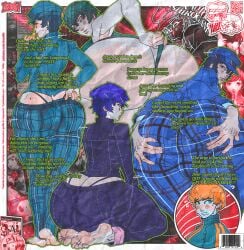 2girls adjusting_clothes anus anus_outline armpits ass ass_grab averting_eyes back_view barefoot bending_forward bending_over bent_over big_ass blue_hair blush clothed clothed_female clothing curvaceous curvy deep_skin duo embarrassed feet female female/female fully_clothed genitals ginger grabbing grabbing_ass grabbing_own_ass hair hands_on_ass hat headwear hourglass_figure human human_only kneeling large_ass light-skinned_female light_skin looking_at_viewer looking_back looking_back_at_viewer mole mole_on_ass nervous nervous_sweat nyoolie orange_hair panties persona persona_4satonaka_chie presenting presenting_hindquarters red_hair shirogane_naoto short_hair sitting soles solo_focus spread_anus spread_ass spreading standing thick thighs_thighs toes wedgie whale_tail wide_hips yuri