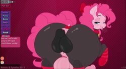 anal anal_piercing animated anus balls bodysuit clitoris_piercing dickgirl friendship_is_magic from_behind furry futanari genital_piercing herm intersex mittsies my_little_pony penis piercing pinkie_pie_(mlp) pubic_hair pussy spindles straight_hair