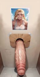 +shorter_than_10_seconds 1futa ai_generated bathroom bathroom_stall blonde_futa blonde_hair blue_eyes dickgirl functionally_nude functionally_nude_futa futanari glory_hole huge_cock hyper hyper_penis large_penis light-skinned_futa light_skin mature mature_futa moaning muscular muscular_futa photo_(object) picture_frame picture_on_wall smirk smirking_at_viewer smug smug_grin sound sound_edit tagme tank_top tape throbbing_penis twitching_penis veiny_penis video wall_(structure)