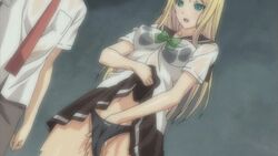 16:9 1boy animated blonde_hair censored date_wingfield_reiko elf fault!! female fingering male masturbation