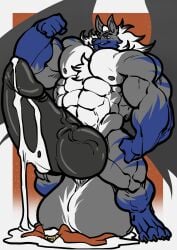 anthro balls belly_bulge big_balls big_penis canine canine canine_penis chest_tuft claws cock cock_vore cum dick finger_in_mouth flexing furry gay growth head_tuft homosexual hyper hyper_balls hyper_penis krypto krypto_the_superdog male male/male male_only male_penetrating mane muscle_growth muscles muscular muscular_male penetration penis penis_growth pubes pubic_hair semen sequence sex sharp_teeth size_difference stripes superdog testicles trencalos vein veiny_penis vore white_body wings wolf