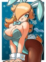 1girls 2025 artist_name ass big_ass big_breasts blonde_female blonde_hair blonde_hair blonde_hair_female bow bow_tie bowtie bowtie_collar breasts bunny_ear bunny_ears bunny_girl bunny_tail bunnygirl bunnysuit clothed clothed_female clothing collar ear_piercing earrings english english_text female female_focus female_only fishnet_clothing fishnet_legwear fishnet_stockings fishnets fully_clothed fully_clothed_female leotard light-skinned_female light_skin mario_(series) nintendo nyazui pierced_ears piercing piercings platinum_blonde_hair playboy_bunny princess_rosalina solo solo_female solo_focus star_earrings super_mario_bros. super_mario_galaxy text thick_thighs thighs