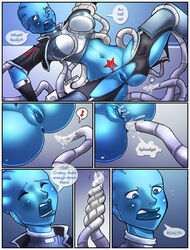 2012 anal asari blue_skin comic english_text female fucking_machine high_tech mass_effect mass_effect_2 mass_effect_3 mechanical_tentacles page_2 restrained_by_tentacles shia_(artist) spread_legs stripped_by_tentacles suspended_via_tentacles tattoo tentacle tentacle_in_ass tentacles_under_clothes torn_clothes