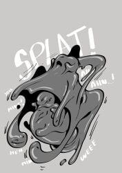 absorption anthro assimilation demon ear_piercing furry goat goo_creature hooves horn neck_tuft piercing slime tail trencalos wings