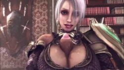 1girls 3d 3d_animation 3d_model animated big_breasts big_penis breasts fellatio fellatio_while_paizuri female isabella_valentine no_sound oral paizuri penis pov rayhuma soul_calibur source_filmmaker straight tagme titjob video white_hair
