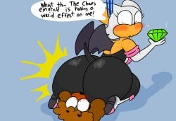 1boy 1girls anthro ass ass_focus bat big_ass big_butt brappycatty bubble_ass bubble_butt butt_focus canine chaos_emerald facesitting female furry huge_ass huge_butt male original_character rouge_the_bat sega sonic_(series) sonic_the_hedgehog_(series) sunniefunnie