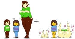 -_- 1boy 1boy2girls 2d 2d_(artwork) 2girls =) after_sex almost_naked almost_nude before_and_after big_breasts blue_pants blush blush_stickers breasts brown_hair brown_pants butt chara chara_(undertale) cum cum_in_pussy cum_leaking cum_leaking_out_of_pussy digital_drawing_(artwork) digital_media_(artwork) enigi09 female frisk frisk_(undertale) heart heart-shaped_pupils legs legs_up male male/female no_reaction pants pants_removed simple_background size_difference smoke_all_around smoke_all_over_the_body thick_ass thick_butt thick_thighs thighs undertale undertale_(series) video_game_character video_games yellow_body yellow_penis yellow_skin