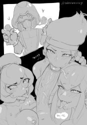 amber_(brawl_stars) brawl_stars breasts charlie_(brawl_stars) completely_nude completely_nude_female cordelius_(brawl_stars) excited harem heart heart_eyes male melodie_(brawl_stars) nude nude_female penis sucking sucking_penis supercell tongue tongue_out unknown2410p