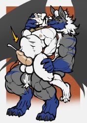 anthro balls belly_bulge big_balls big_penis canine canine canine_penis chest_tuft claws cock cock_vore cum dick finger_in_mouth flexing furry gay growth head_tuft homosexual hyper hyper_balls hyper_penis krypto krypto_the_superdog male male/male male_only male_penetrating mane muscle_growth muscles muscular muscular_male penetration penis penis_growth pubes pubic_hair semen sequence sex sharp_teeth size_difference stripes superdog testicles trencalos vein veiny_penis vore white_body wings wolf