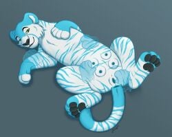 absurd_res animal_genitalia anus belly big_belly blue_paws bodily_fluids breasts digital_drawing_(artwork) digital_media_(artwork) disembodied_hand felid feline female feral fur genital_fluids genitals ghost ghost_hand hi_res icefumy mammal miuyki multicolored_body multicolored_fur nipple_fetish nipple_play nipples pantherine paws pleased_expression pregnant pussy smile smiling_at_viewer smirk smirking_at_viewer solo spirit stripes tiger vaginal_fluids