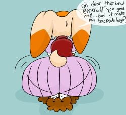 1boy 1girls anthro ass ass_focus big_ass big_butt brappycatty bubble_ass bubble_butt butt_focus canine facesitting female furry huge_ass huge_butt male original_character rabbit sega sonic_(series) sonic_the_hedgehog_(series) sunniefunnie vanilla_the_rabbit