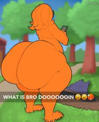 big_ass bubble_butt chowdie dressed_shadow_(meme) furry huge_ass hyper_ass leon_(colaperv) meme thick_thighs wide_hips