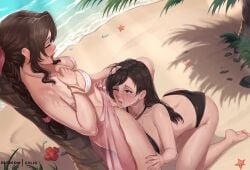 2024 2girls aerith_gainsborough against_tree ahe_gao artist_name ass barefoot beach bikini bikini_top_only black_bikini black_hair blush bracelet braid braided_ponytail breasts brown_hair cleavage closed_eyes clothed_sex couple cunnilingus day dutch_angle exlic feet female female/female female_ejaculation female_only final_fantasy final_fantasy_vii final_fantasy_vii_remake flower gokkun hair_ornament hair_ribbon hand_on_another's_head hand_on_another's_thigh hibiscus jewelry kneeling large_breasts lesbian_sex licking long_hair looking_at_another looking_up medium_breasts moaning multiple_girls ocean one_eye_closed open_mouth oral orgasm outdoors palm_tree partially_undressed patreon_username ponytail public_indecency pussy pussy_juice pussy_juice_in_mouth red_eyes ribbon sand sarong sarong_aside sex shaved_pussy soles spread_legs square_enix squirt_in_mouth standing standing_sex starfish sunlight swimsuit tifa_lockhart tongue tongue_out tree uncensored wet white_bikini yuri