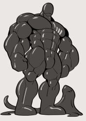 anthro ear_piercing earrings engis_(trencalos) furry gay glasses goat goatee goo_creature goo_transformation growth homosexual horn male male/male male_only markings muscle_growth muscles muscular muscular_male sequence shark slime transformation trencalos twink underwear