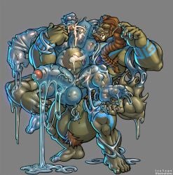 2023 4_arms abs anal anal_sex arm_markings ball_tuft balls barazoku beard big_dom_small_sub blue_arms blue_balls blue_body blue_chest blue_feet blue_fingers blue_hands blue_head blue_legs blue_nipples blue_penis blue_toes bodily_fluids brown_beard brown_facial_hair brown_hair brown_pubes chest_markings cum cum_from_mouth cum_in_mouth cum_inside dominant facial_hair feet foreskin genital_fluids genitals goo_creature green-skinned_male green_arms green_balls green_body green_chest green_feet green_fingers green_hands green_head green_legs green_nipples green_penis green_skin green_toes hair hi_res humanoid icysagedorc leg_markings male male/male male_humanoid markings multi_arm multi_limb muscular muscular_humanoid nipples not_furry orc orc_male pecs penetration penile penile_penetration penis pubes size_difference translucent translucent_body tuft tusks uncircumcised x-ray_view