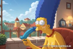 ai ai_assisted ai_generated cum cum_drip cum_dripping cum_on_face dildo marge_simpson orgasm orgasm_face simpsons stupid tagme video watermark