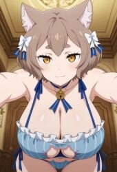 1female 1girls ai_assisted ai_generated animal_ears anthro anthro_female anthro_focus anthro_only arms_out_of_frame arms_stretched baby_blue_clothing bell_choker bending_forward bending_over bent_over black_pupils blue_bikini blue_bra blue_choker blue_lingerie blush blush_lines blushing_at_viewer blushing_female brown_hair cat_bell cat_ears cat_girl cat_lingerie catgirl choker civitai cleavage cleavage_cutout cleavage_focus cleavage_window clothed clothed_anthro clothed_female coloredbin.ai coloredbin_ai ear_tuft face_focus felix_argyle female female_anthro female_focus female_only frilled_bra frilled_top frilly_bra frilly_clothing frilly_lingerie front_view front_view_focus fully_clothed fully_clothed_anthro fully_clothed_female genderswap_(mtf) hair_bows hair_ornament hands_out_of_frame hanging_boobs hanging_breasts hanging_tits huge_boobs huge_breasts indoors inside large_boobs large_breasts large_tits leaning leaning_forward light-skin light-skinned_female light_blush light_skin light_skinned_female lingerie lingerie_bra looking_at_viewer massive_boobs massive_breasts massive_tits outdoor_background outdoors outside panties plump_boobs plump_breasts plump_tits re:zero_kara_hajimeru_isekai_seikatsu rule_63 seductive seductive_eyes seductive_gaze seductive_look seductive_smile short_hair side-tie_panties smiling smiling_at_viewer solo solo_anthro solo_female solo_focus thick_eyebrows upper_body upper_body_focus upper_body_only white-skinned_female white_skin white_skinned_female yellow_eyes