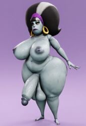1futa 3d 3d_model ai ai_generated ass big_ass big_breasts big_butt black_hair breasts dickgirl eunice_stein female female_only futa_only futanari grey_body hotel_transylvania monster monster_girl naked naked_female nude nude_futa nude_futanari simple_background solo solo_focus solo_futa stitches tagme thick_ass thick_legs thick_thighs vulkyasha_(style)