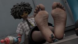 2girls african african_female afro animated barefoot dark-skinned_female dark_skin doctor_slone dwighteisenhower feet foot_fetish foot_worship fortnite fortnite:_battle_royale interracial interracil_yuri yuri