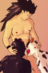 3boys anthro barazoku bovine fairy_tail feline fur furry gajeel_redfox gay joh29 kissing male male_only muscles nude panther panther_lily penis sex sucking taurus_(fairy_tail)